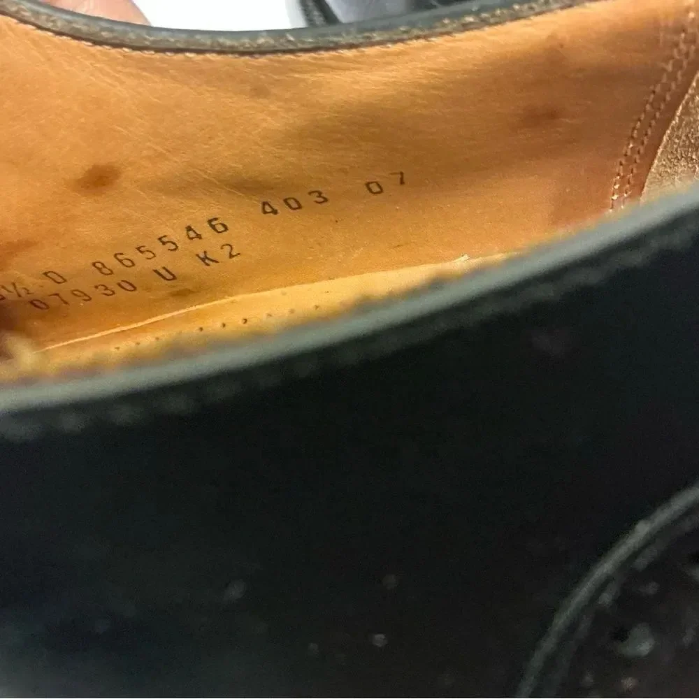 Cole Haan Black Leather Wingtip Oxfords size 10.5 D